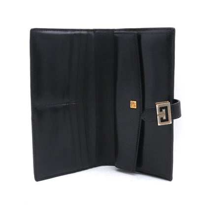 GIVENCHY Diamond Quilted Leather GV3 Wallet Black Size F