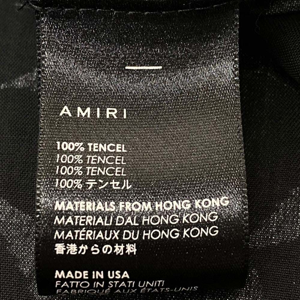 AMIRI Leaf Tencel SS Aloha Shirt Black White Size S