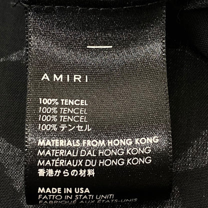 AMIRI Leaf Tencel SS Aloha Shirt Black White Size S