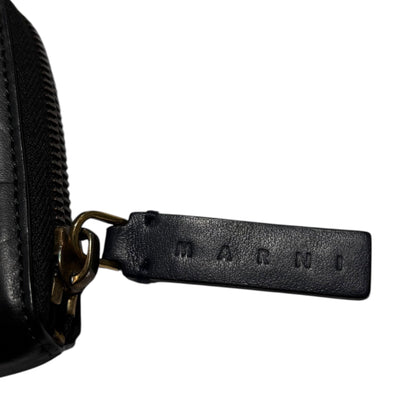 MARNI Round Zipper Leather Wallet