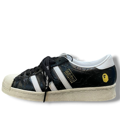 Bape Adidas Atmos Super Star V Black Sneakers Size 28cm