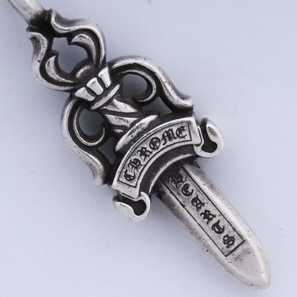 CHROME HEARTS Double Dagger Pendant Silver Size F