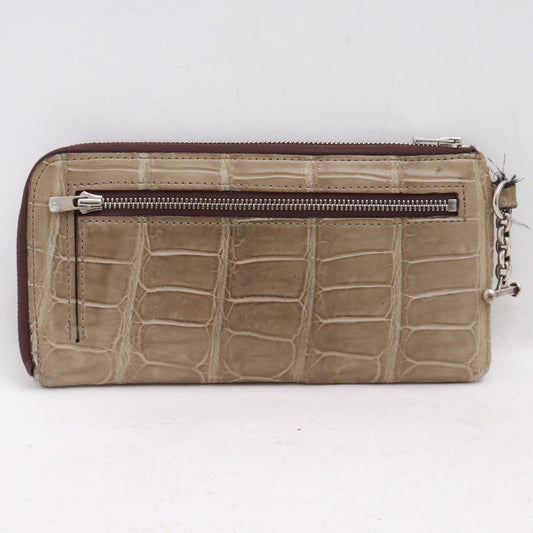 ACOBALT Crocodile L-Zip Wallet Custom Tarp Size ONE SIZE