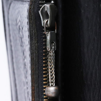 CHROME HEARTS 1ZIP Heart Leather Wallet Black Size F