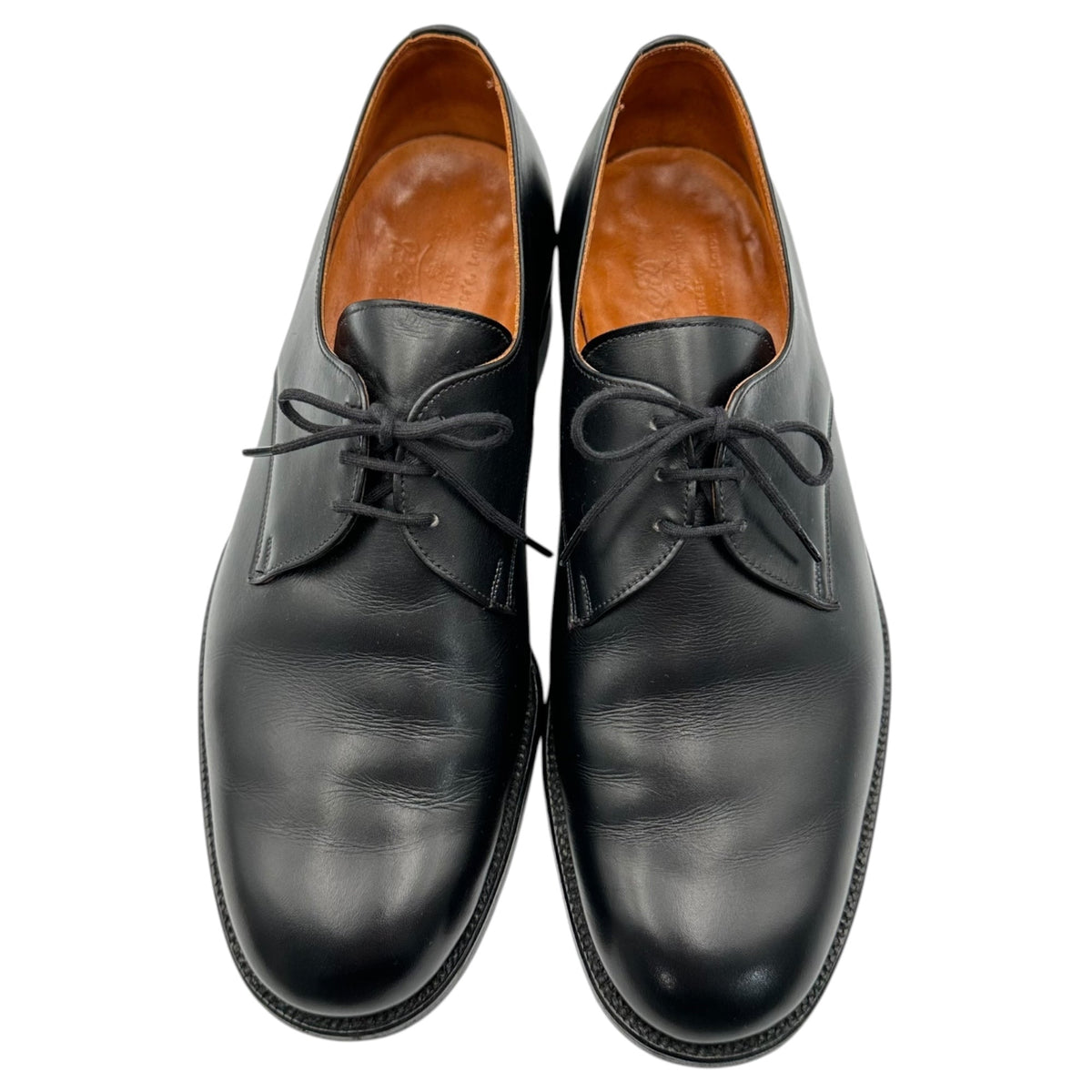 Tricker's 70s Vintage Plain Toe Shoes Black Size 7 1/2
