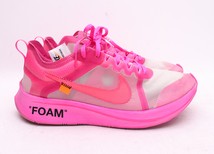 Off-White Nike THE 10 Zoom Fly SP Pink Sneakers Size 28