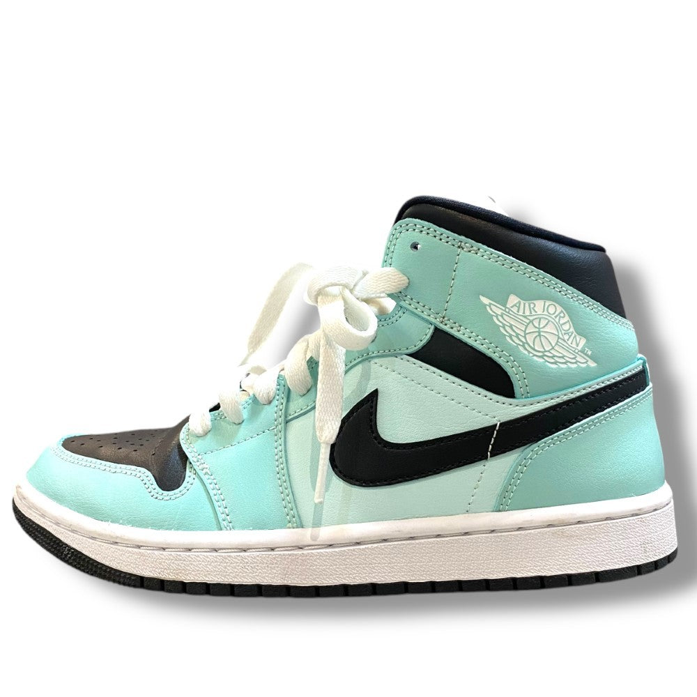 NIKE WMNS Air Jordan 1 Mid Aqua Blue Sneakers Size 25cm