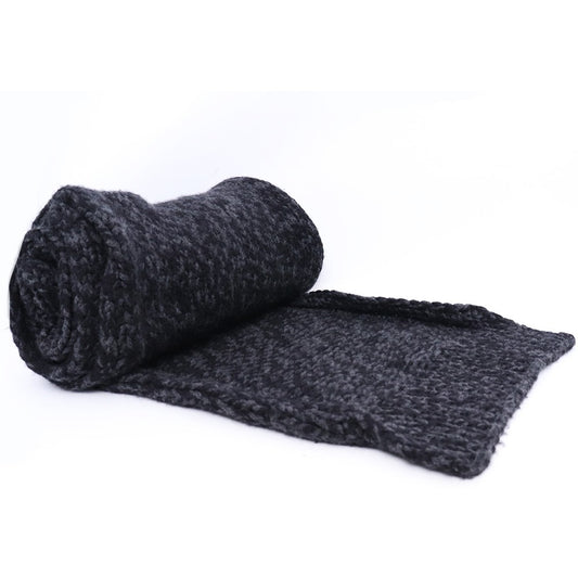 DOLCE&GABBANA Cashmere Blend Scarf Black/Gray Size ONE SIZE