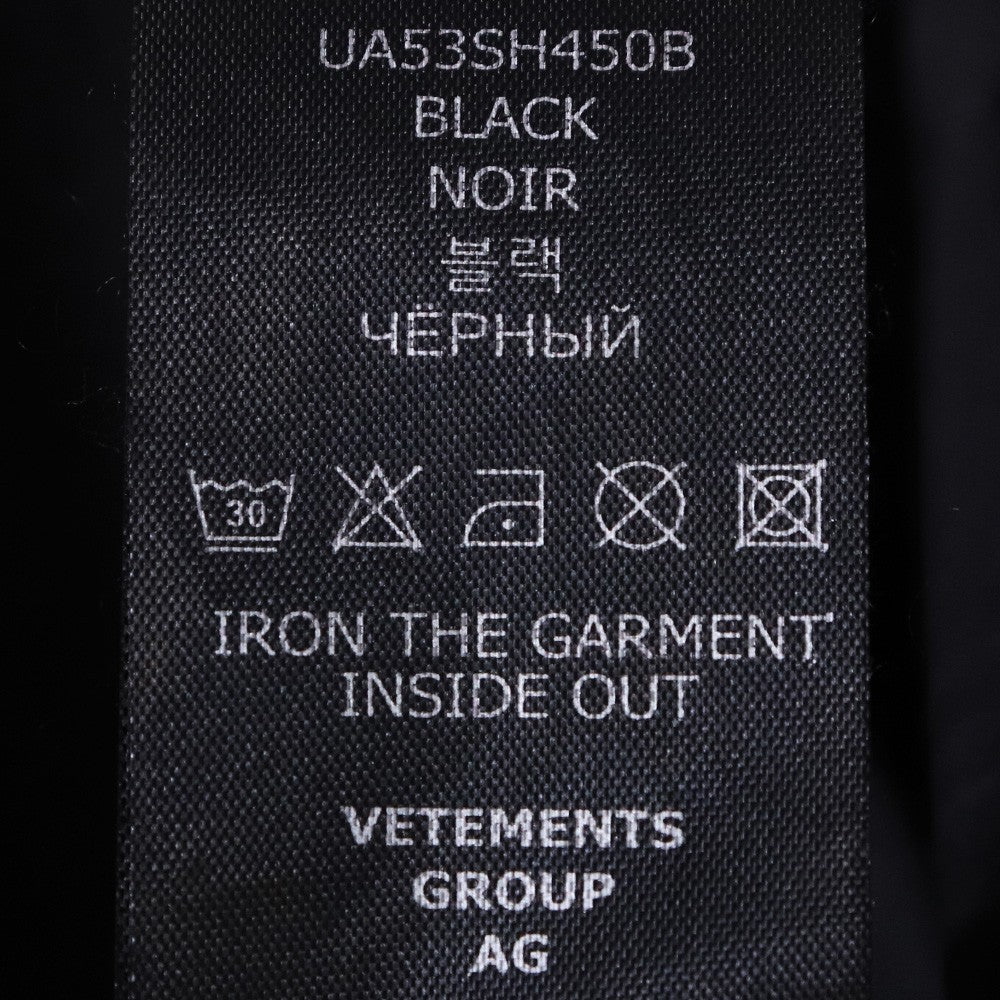 VETEMENTS Haute Couture Oversized Button-Up Black Size L