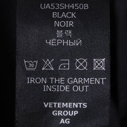VETEMENTS Haute Couture Oversized Button-Up Black Size L