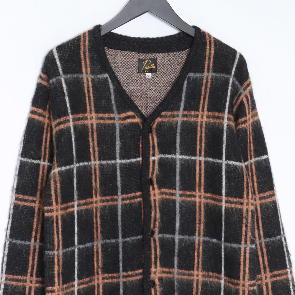 Needles x LOFTMAN Check Mohair Cardigan Black Orange Size XS