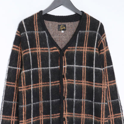 Needles x LOFTMAN Check Mohair Cardigan Black Orange Size XS