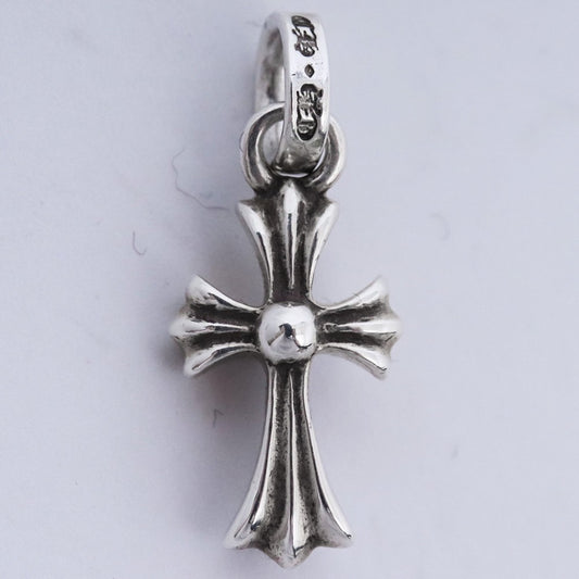 CHROME HEARTS CRS BBYFAT CH Cross Pendant Silver Size F