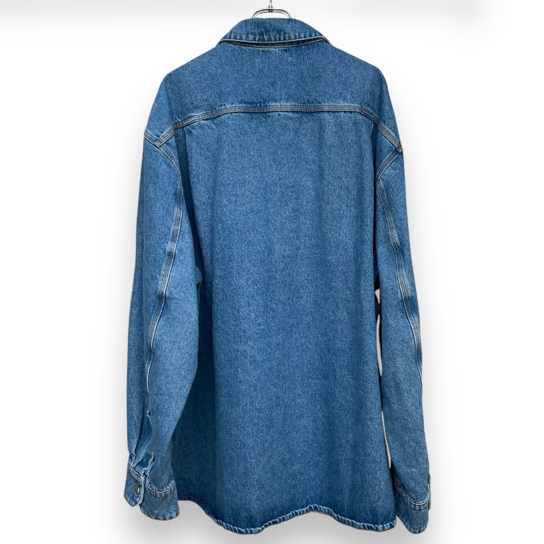 Hed Mayner 24SS BLUE INDIGO FADED HEAVY OVER SHIRT Size M