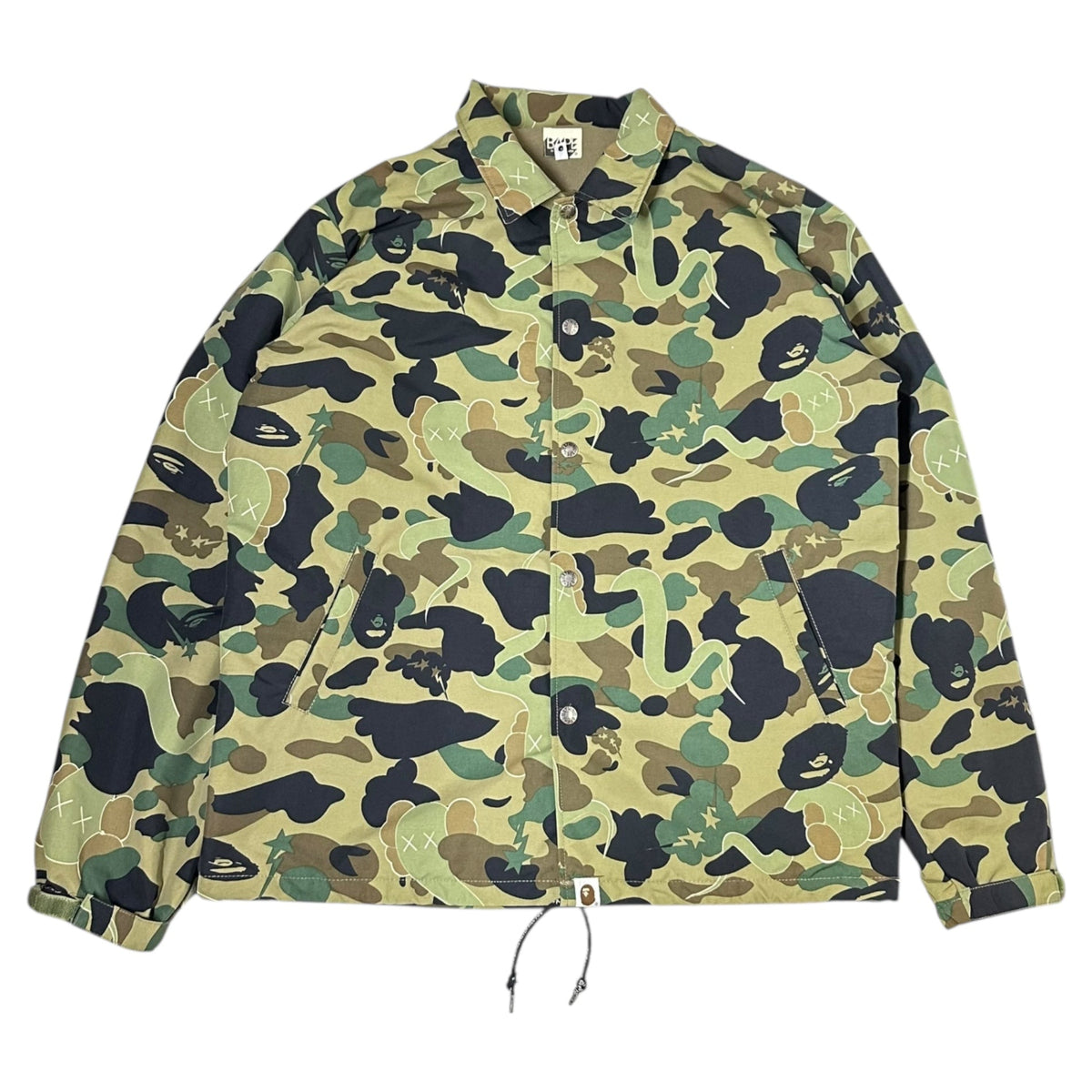 BAPE BY A BATHING APE KAWS 1st Camo Jacket Green Size M