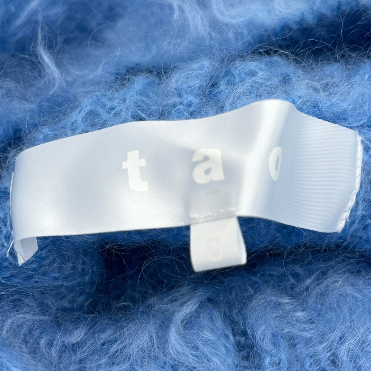 TAO 23AW Pullover Mohair Knit Hoodie Light Blue