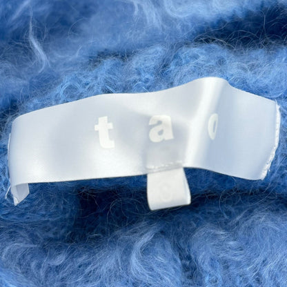 TAO 23AW Pullover Mohair Knit Hoodie Light Blue