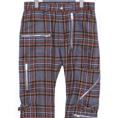 UNDERCOVER Zip Design Check Pants Gray Size 2