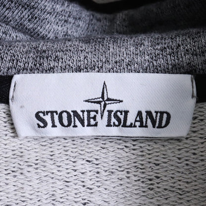 STONE ISLAND Logo Patch Zip Hoodie Gray Size M