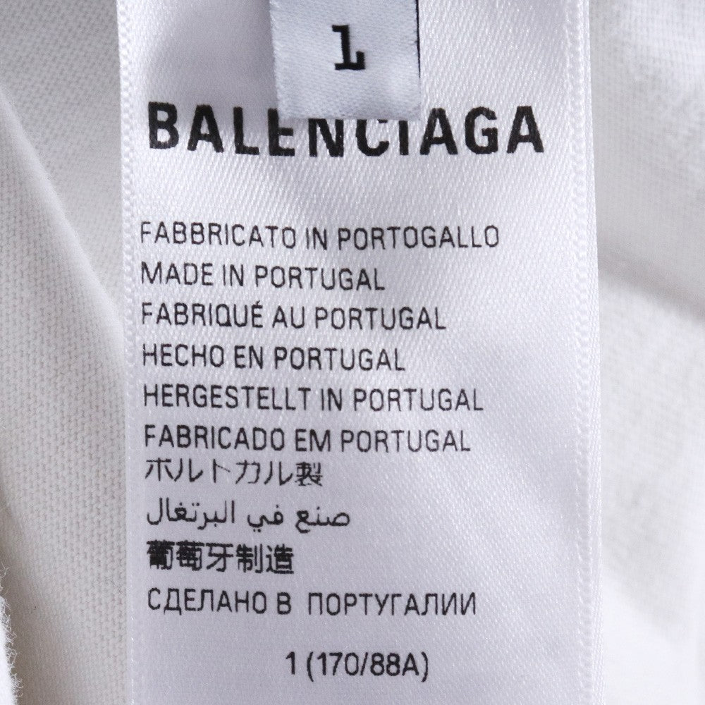 BALENCIAGA 23AW Skater Oversized T-Shirt White Size L