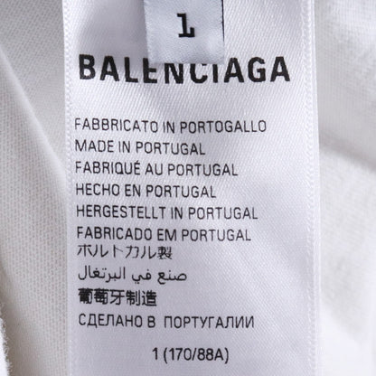 BALENCIAGA 23AW Skater Oversized T-Shirt White Size L