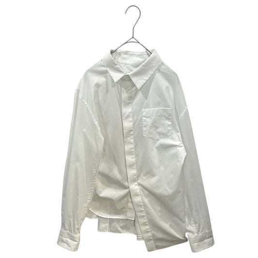 sacai 24SS Cotton Poplin Asymmetric Shirt White Size 1