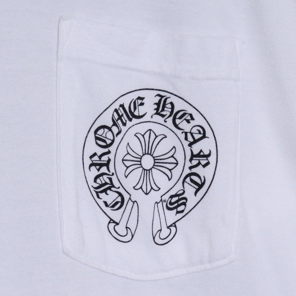 Chrome Hearts Back Horseshoe Print T-Shirt White Size L