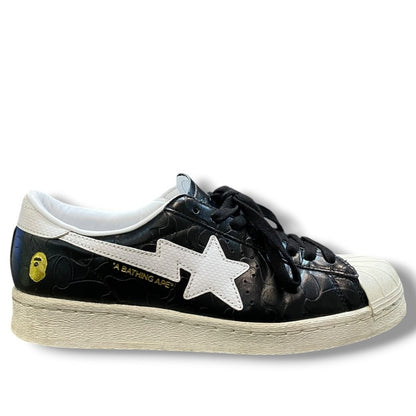 Bape Adidas Atmos Super Star V Black Sneakers Size 28cm
