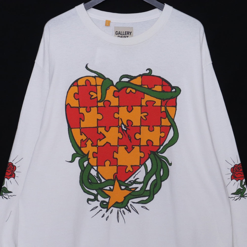 GALLERY DEPT. 21AW Puzzle Heart Long Sleeve Tee White Size L