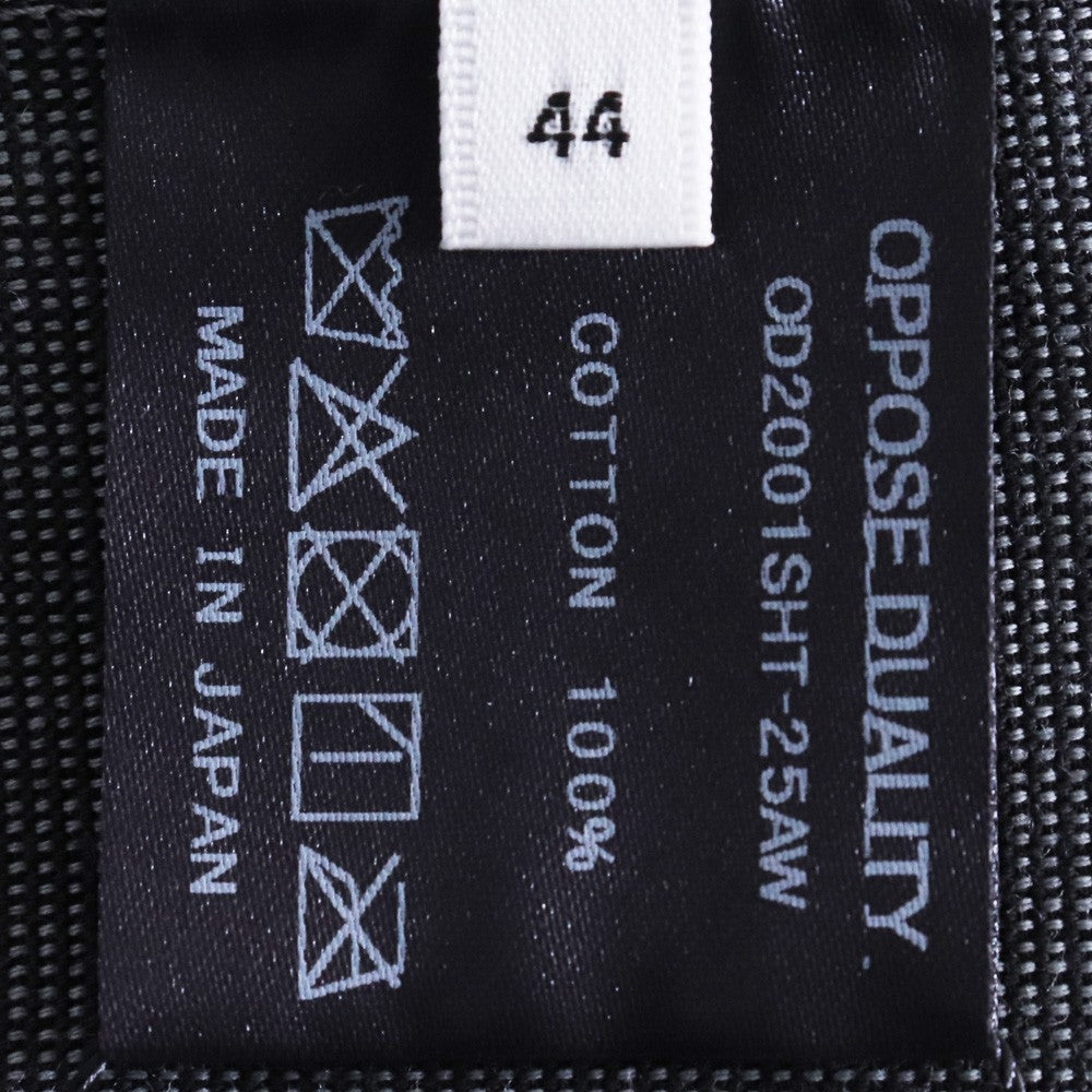 OPPOSE DUALITY 25AW Gray Panel Shirt Size 44