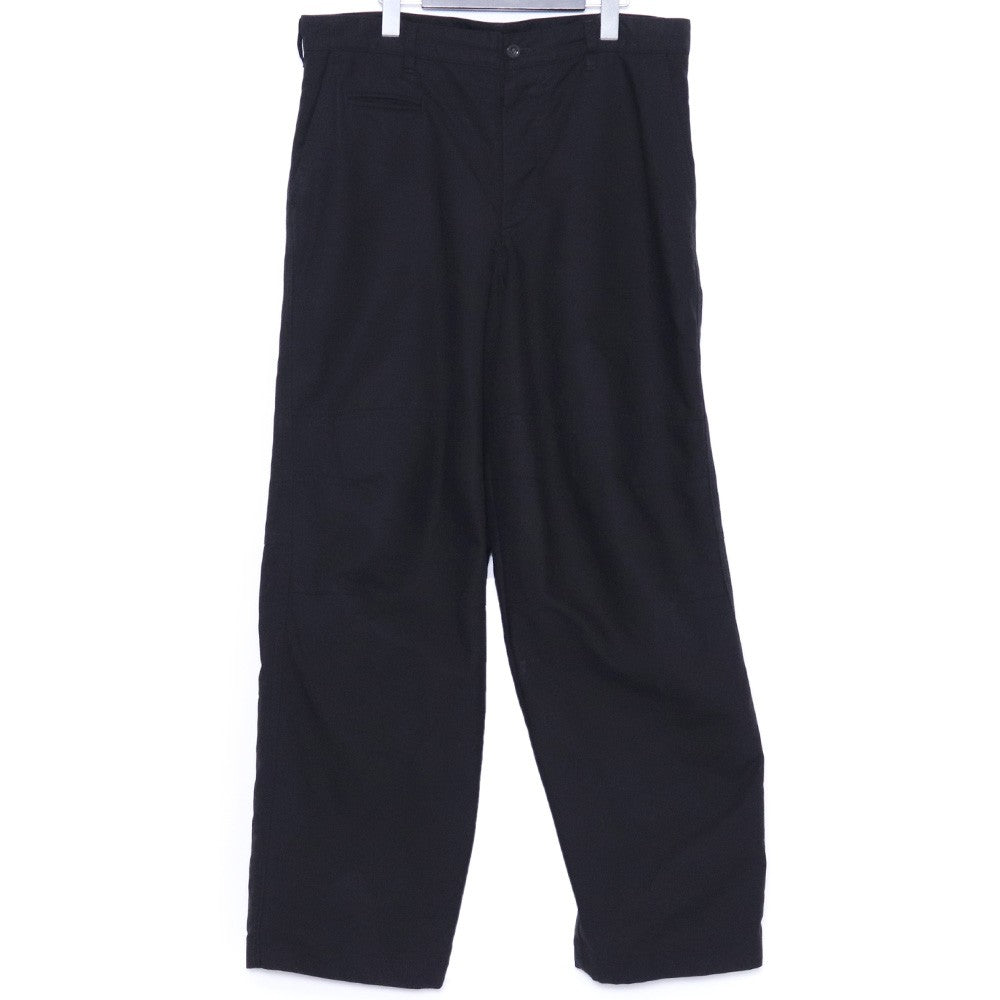 THE VIRIDI-ANNE Garment Dye Cotton Wide Pants Black Size 3