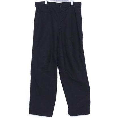 THE VIRIDI-ANNE Garment Dye Cotton Wide Pants Black Size 3