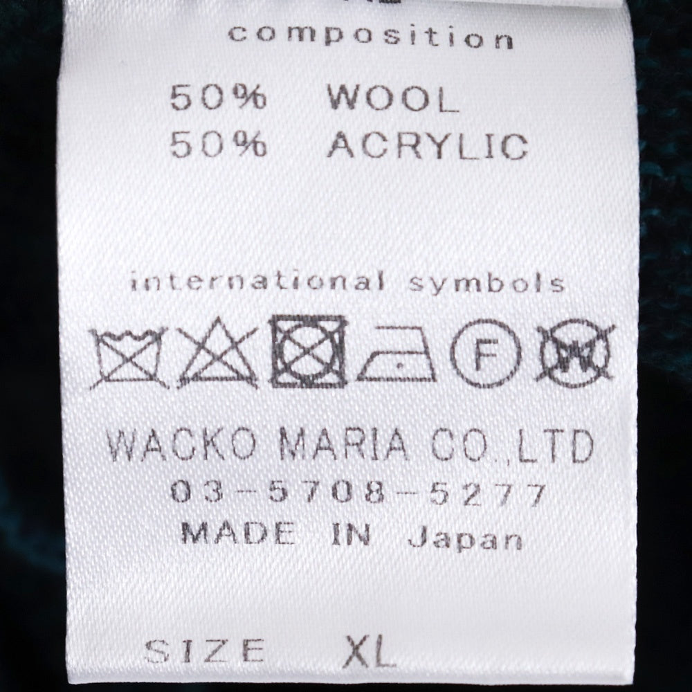 WACKO MARIA 25SS Classic Knit Cardigan Green Size XL