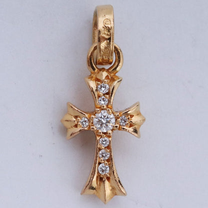 Chrome Hearts 22K CRS BBYFAT Pave Diamond Pendant Size F