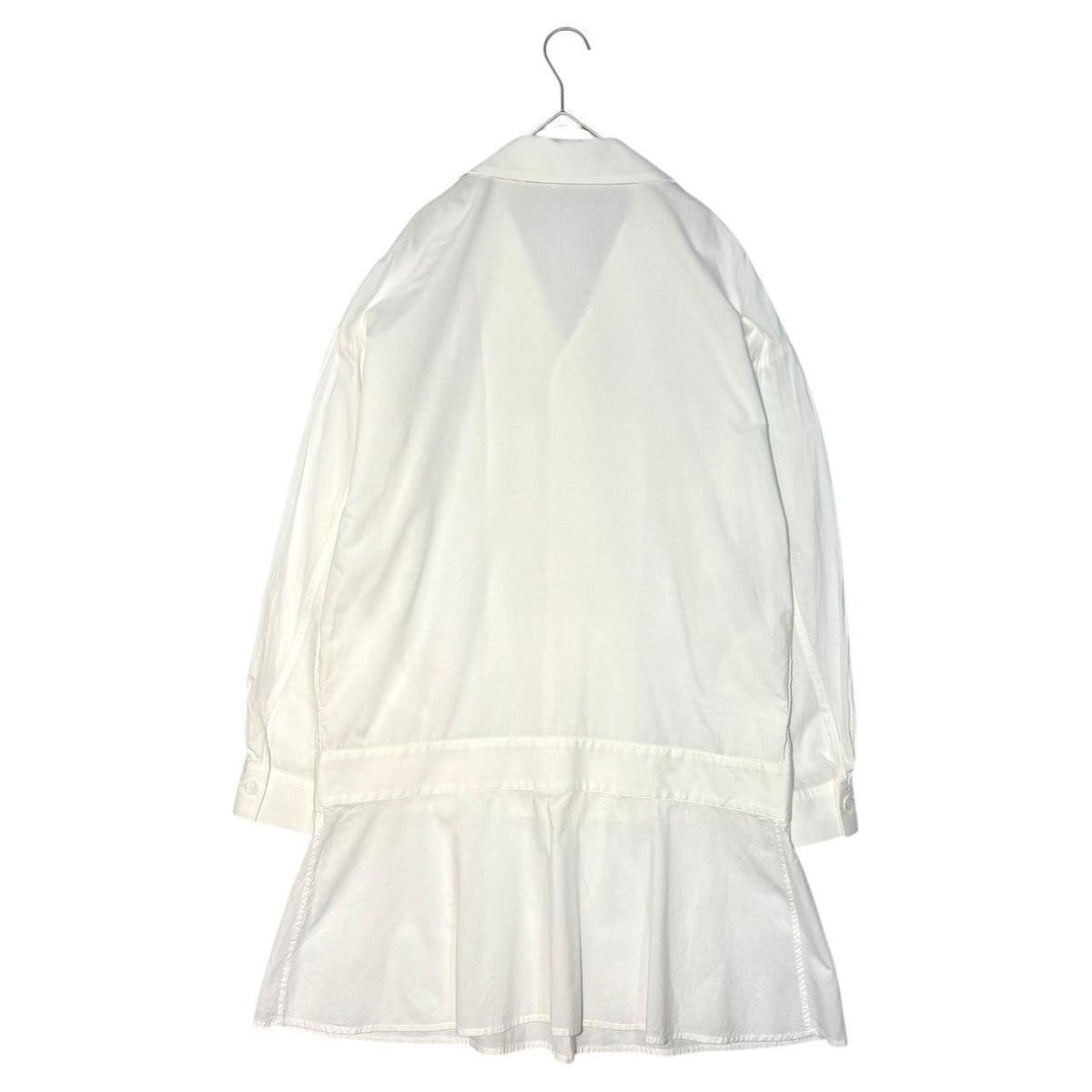Y's Oversized Open Collar Shirt Dress White Size 1