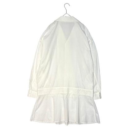 Y's Oversized Open Collar Shirt Dress White Size 1