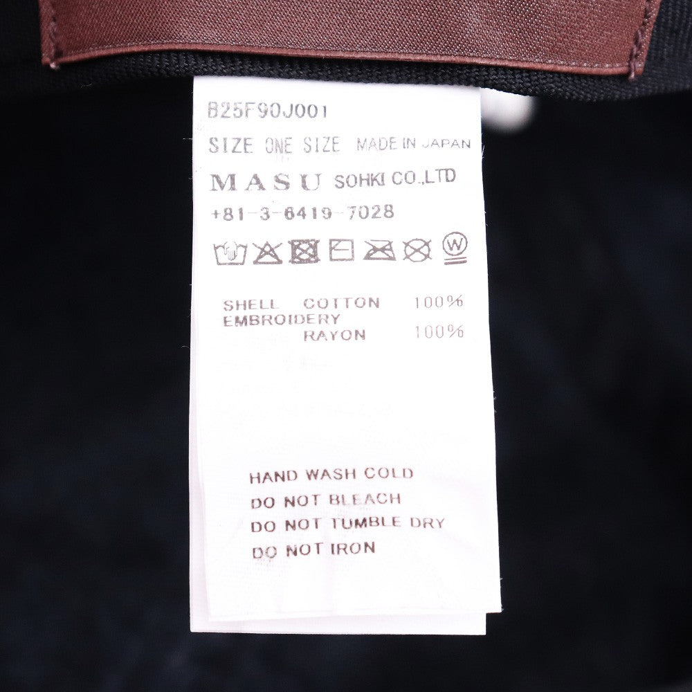 MASU 25AW MB Embroidery Logo Cap Black Size ONE SIZE