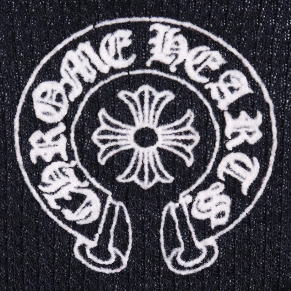 CHROME HEARTS Old Horseshoe Thermal T-Shirt Black Size L