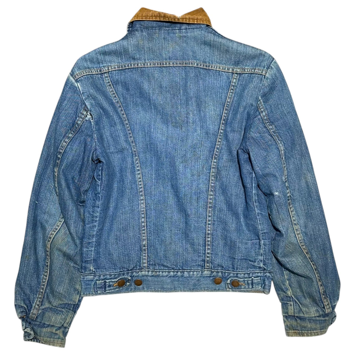 WRANGLER 70s Vintage Indigo Denim Fleece Jacket Size 36