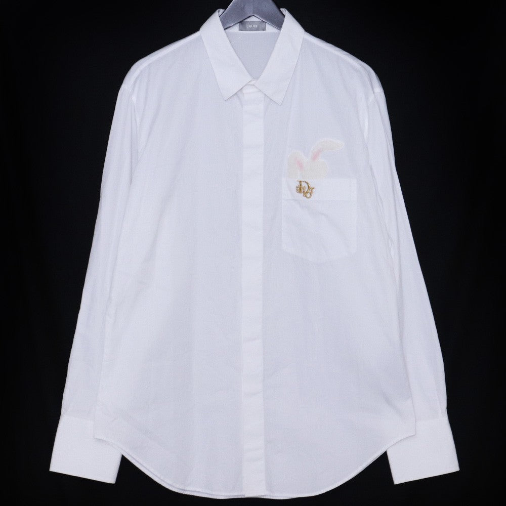 DIOR BY ERL 23SS Bunny Patch Logo Shirt White Size 42