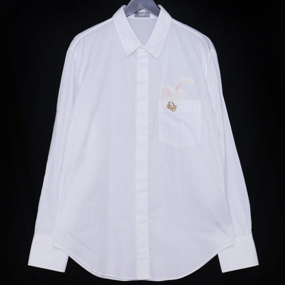 DIOR BY ERL 23SS Bunny Patch Logo Shirt White Size 42