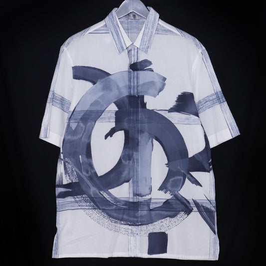 DIOR x Jack Kerouac Graffiti Shirt White/Blue Size 38