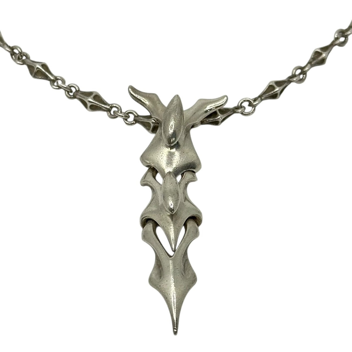 Bloody Mary Sushumna Pendant Tiny Bone Chain Necklace