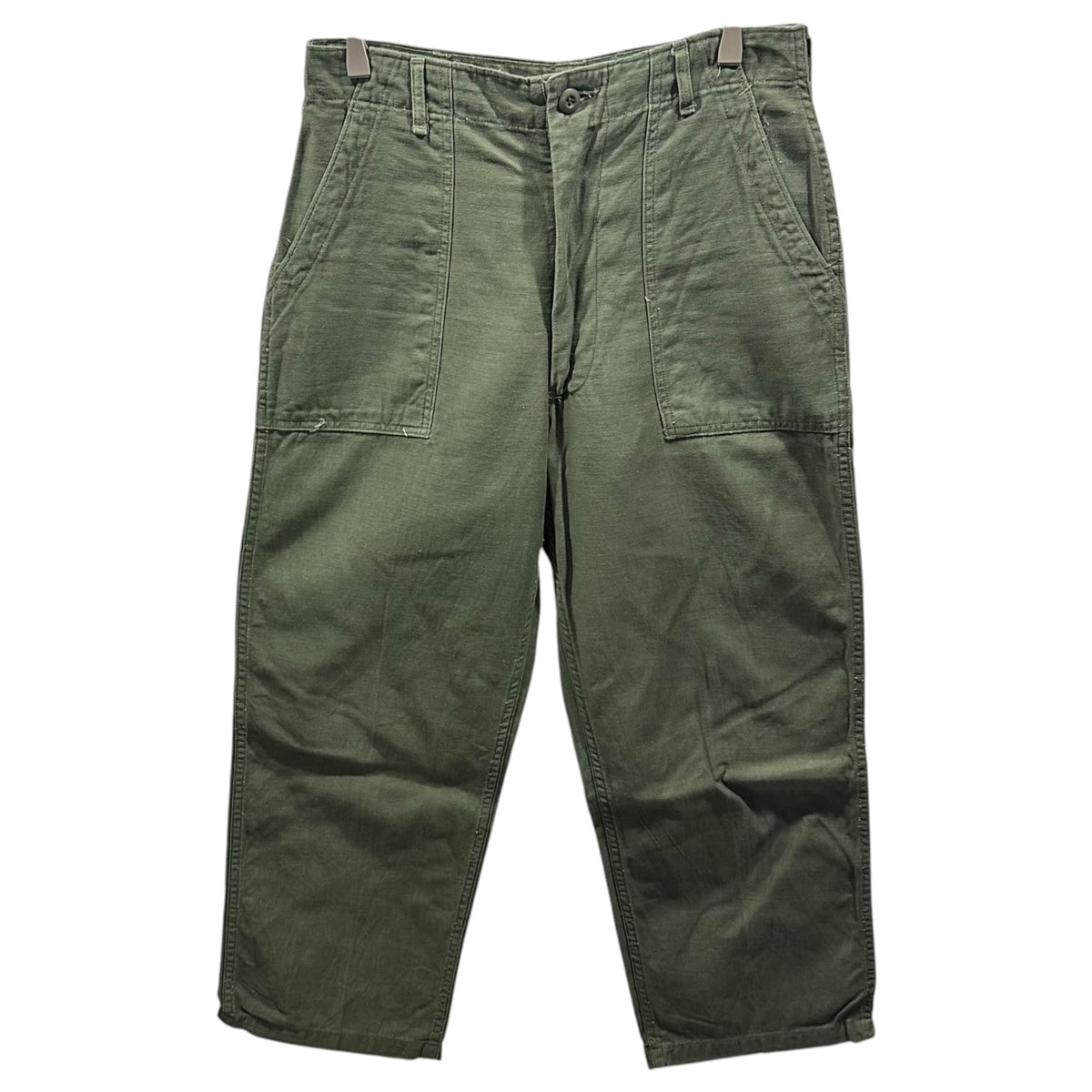 US ARMY 70s Vintage OG-107 Cotton Sateen Pants Olive Size 32×29