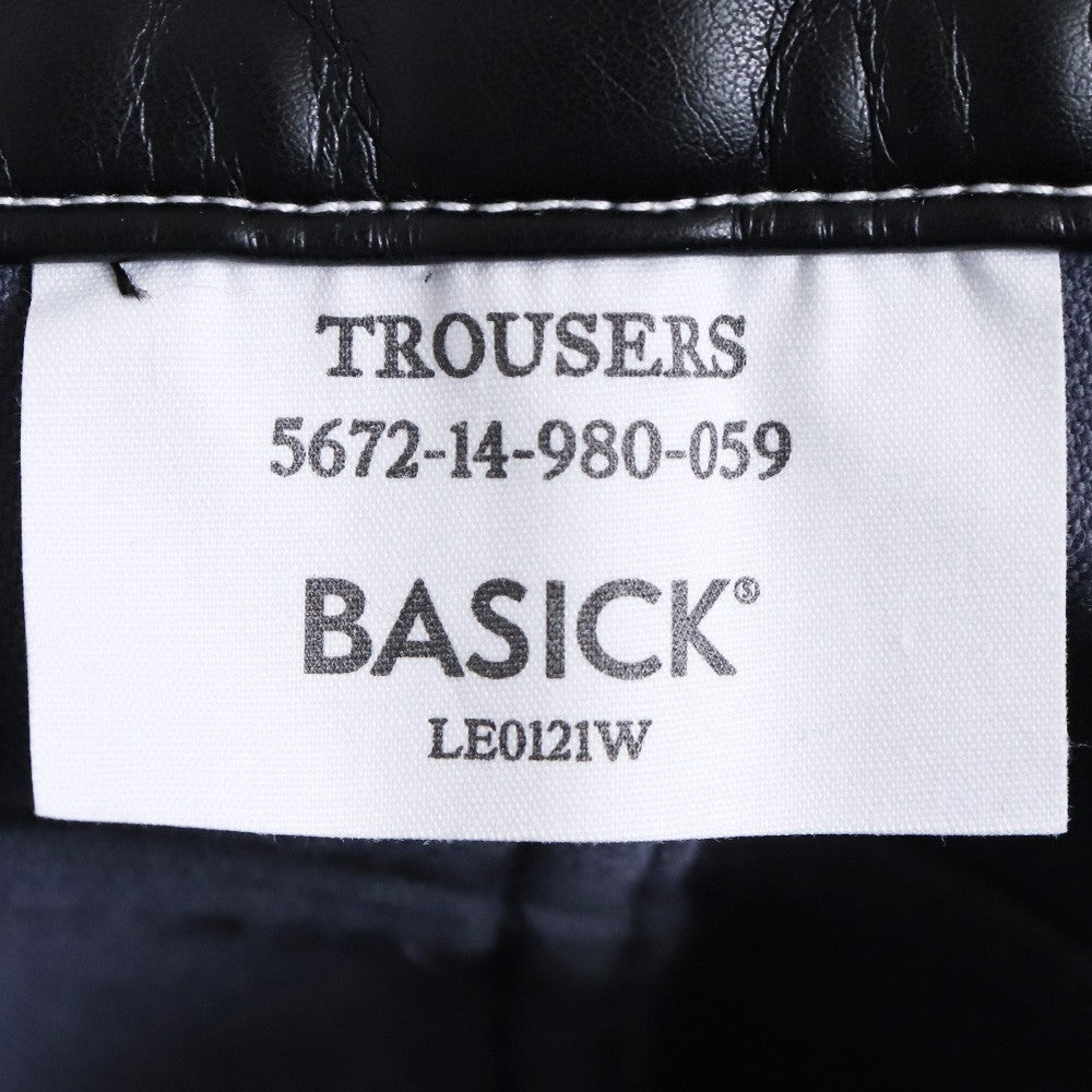 BASICKS Vegan Leather Pants Black Size M