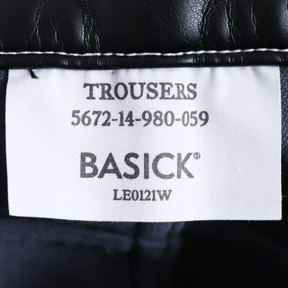 BASICKS Vegan Leather Pants Black Size M