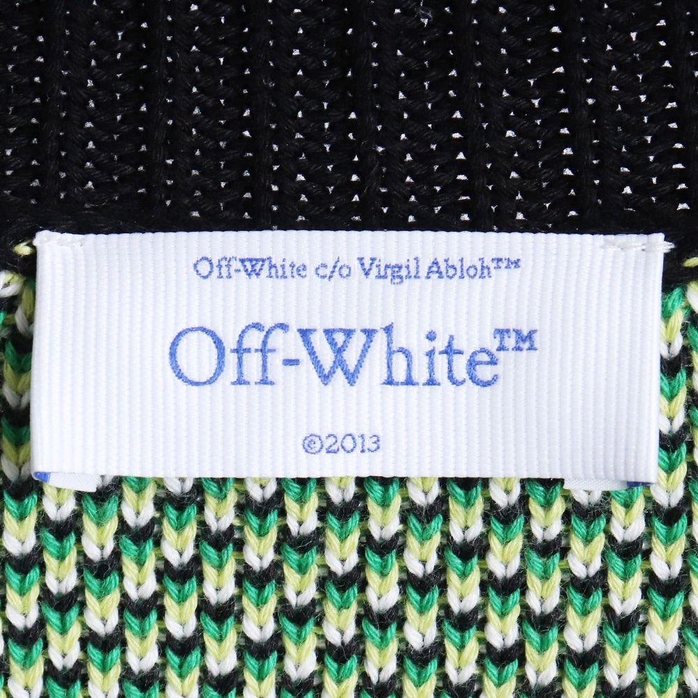 OFF-WHITE BLACK CROCODILE VARSITY Patch Cardigan Size XS