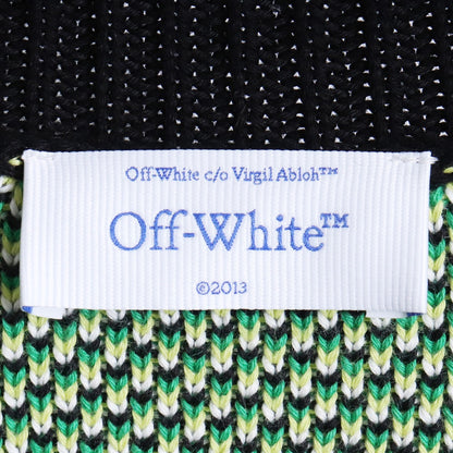 OFF-WHITE BLACK CROCODILE VARSITY Patch Cardigan Size XS