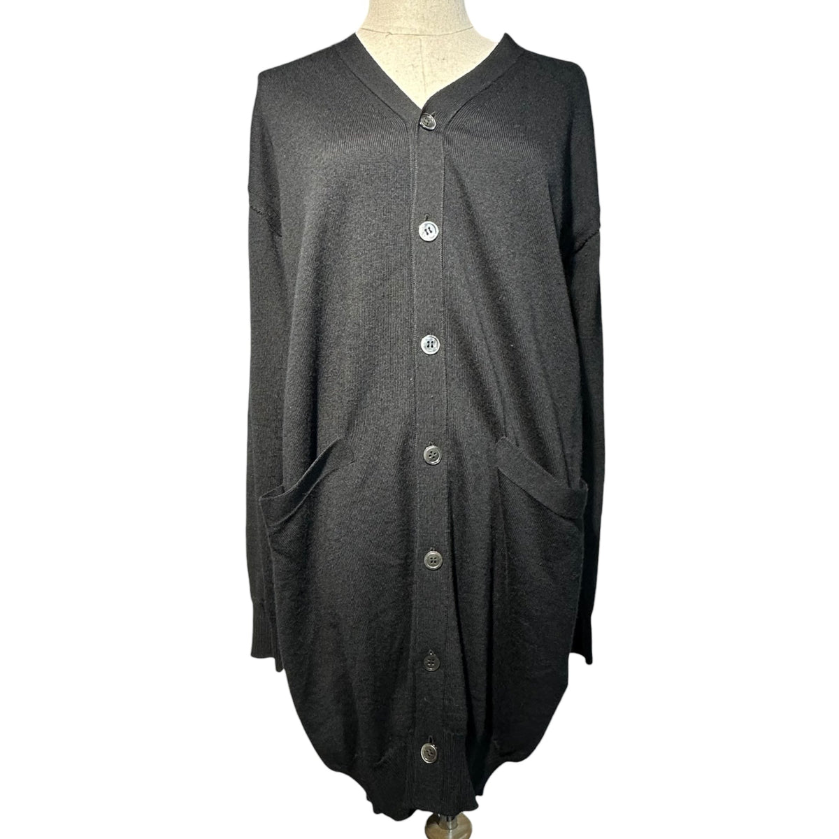 COMME des GARCONS JW 18AW Long Wool Button Cardigan Size M