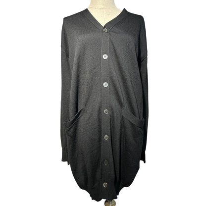 COMME des GARCONS JW 18AW Long Wool Button Cardigan Size M